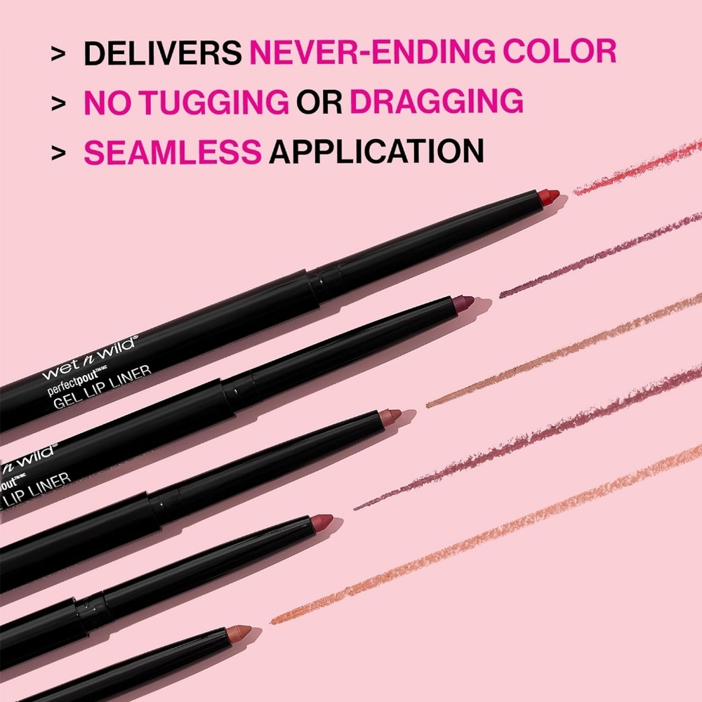NEW Wet n Wild Perfect Pout Matte Retractable Gel Lip Liner Lay Down the Mauves - Picture 2 of 9